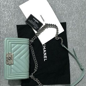 Brand new Chanel hand bag with documents.